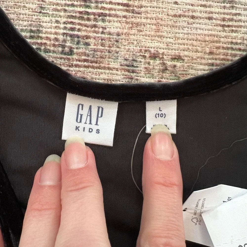 GAP Black Velvet Long Sleeve Tee